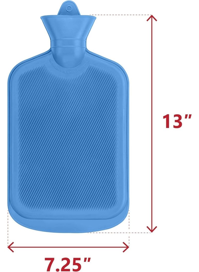 كيس ماء ساخن مطاط طبيعي لإزالة الألم والعلاج الحراري – كمادات حرارية قابلة لإعادة الاستخدام - Image 2